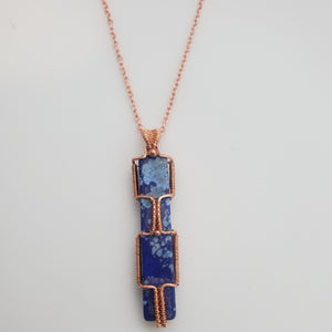 "The Tower" - Lapis Lazuli Crystal Necklace