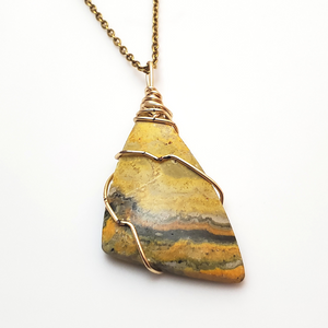 Bumble Bee Jasper Amulet