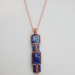 "The Tower" - Lapis Lazuli Crystal Necklace