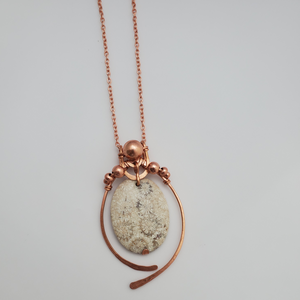 "The Emperor" - Vintage Inspired Coral Fossil Crystal Necklace